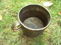 СТАРА ВЪЗРОЖДЕНСКА РЪЧНО КОВАНА БАКЪРЕНА МЯРКА КАНЧЕ КРИНА