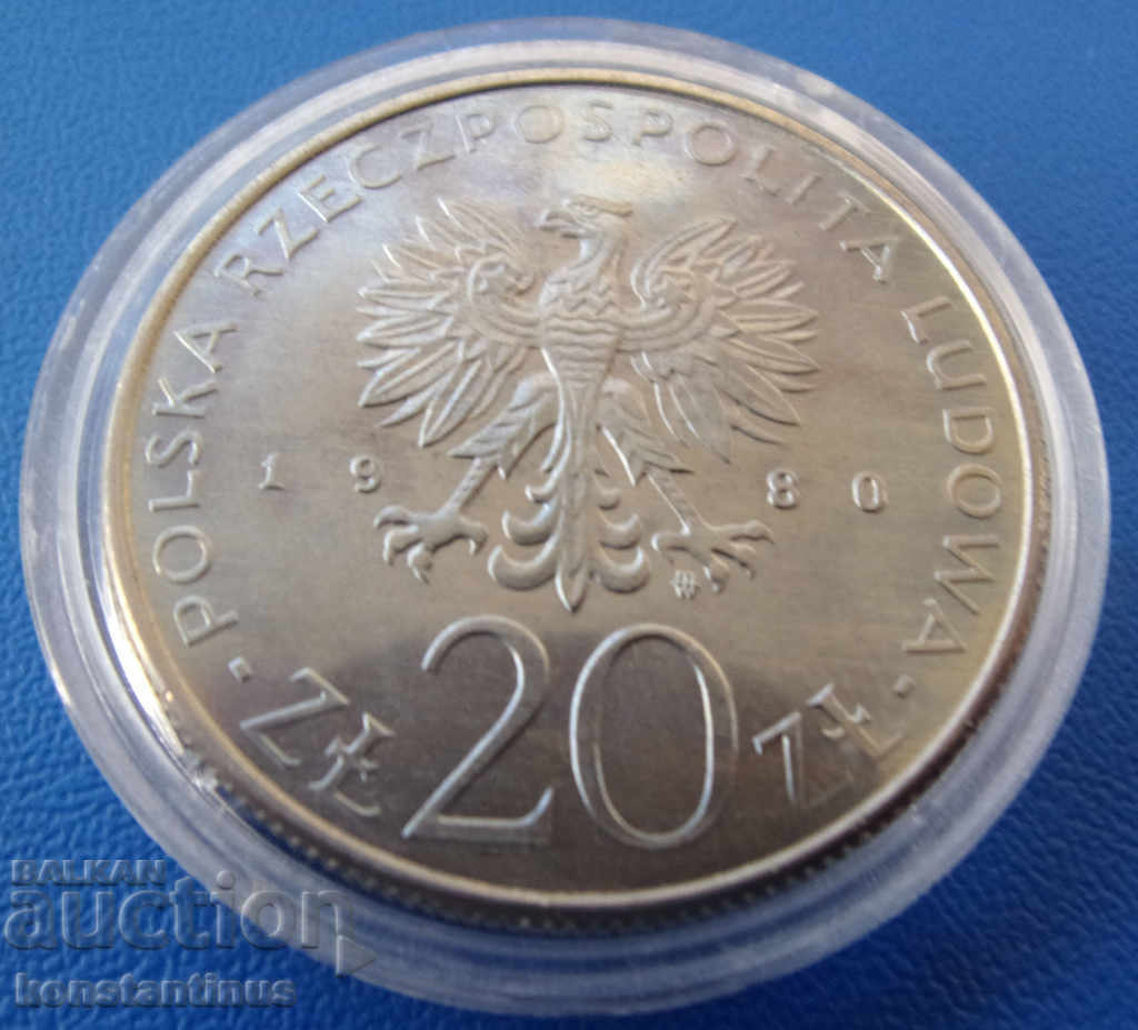 Polonia 20 Zloty 1980 UNC Rare cu preț € 7.67 | 15.00 BGN