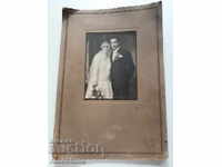 Стара снимка картон Фотография Кръстеняков Враца