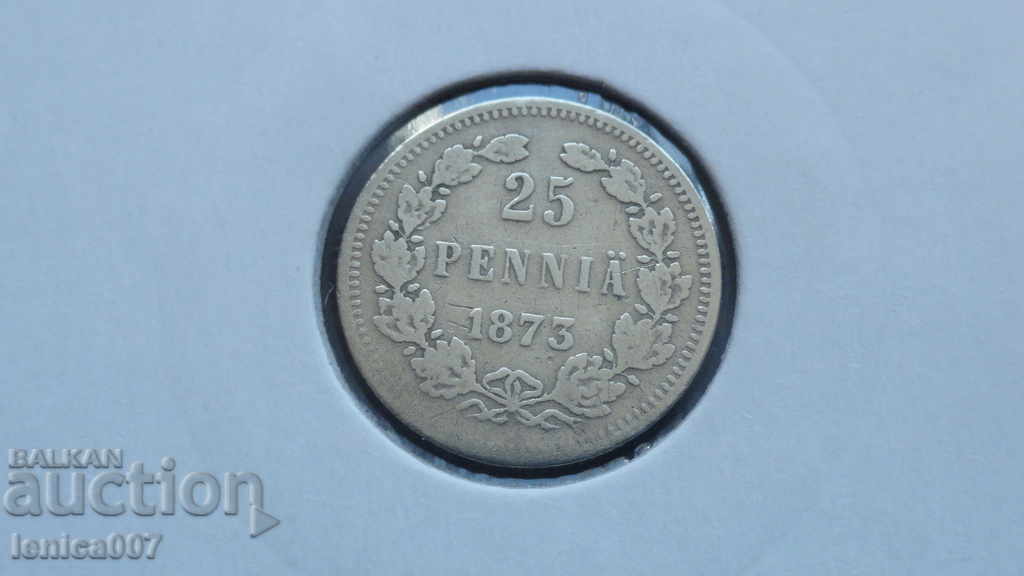 Russia (Finland) 1873 - 25 Penniä (Ag) - 5