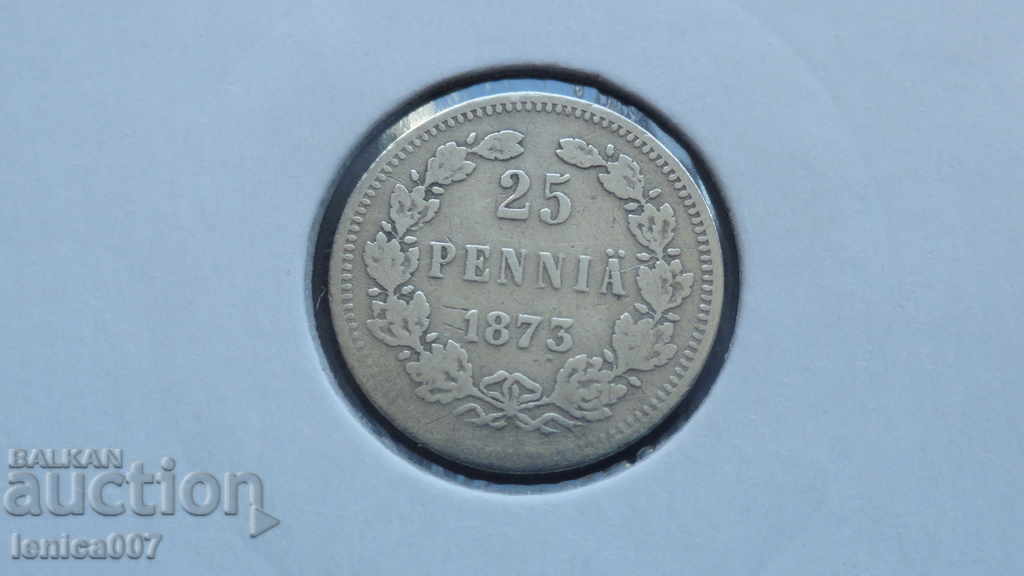 Russia (Finland) 1873 - 25 Penniä (Ag)