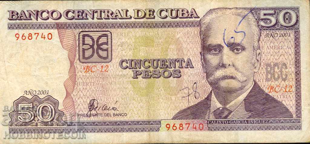 CUBA CUBA 50 Pesos emisiune 2001