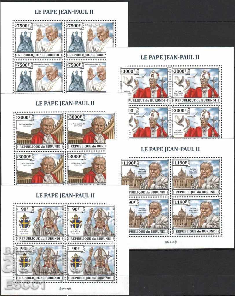 Pure Blocks of Pope John Paul II 2013 from Burundi