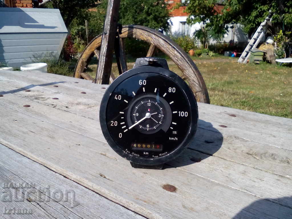 Old bus speedometer, clock, instrument Old bus speedometer, clock, instrument