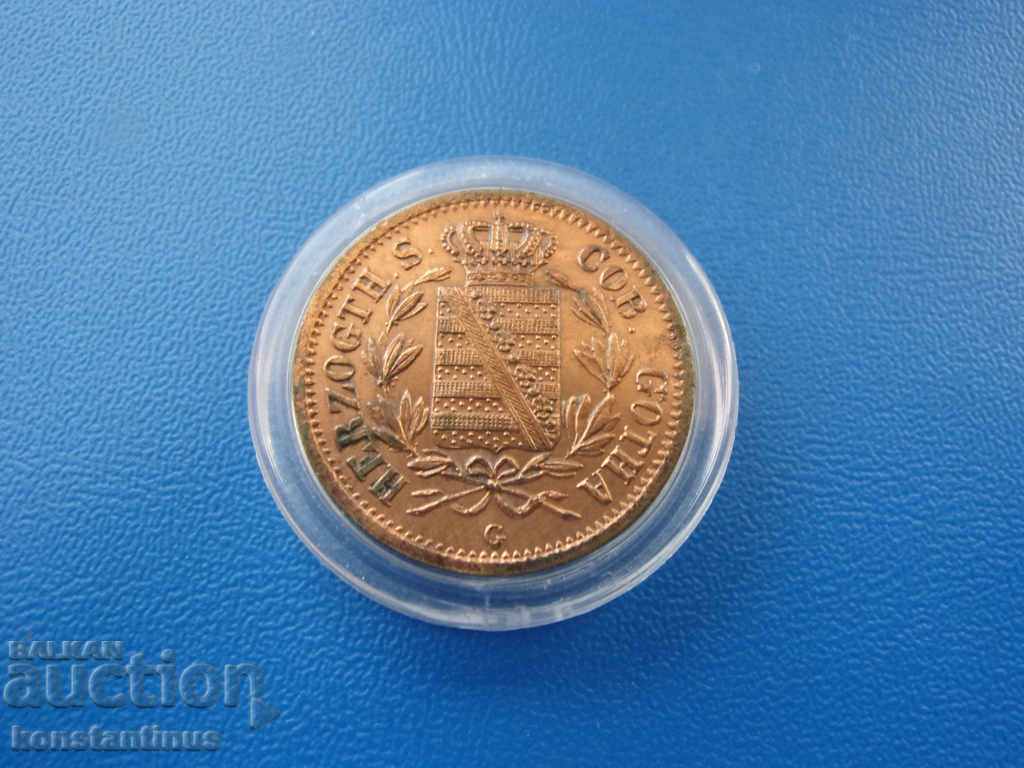 Livrarea Saxonia - Coburg-Gotha 2 Pfennig 1841 Foarte rar