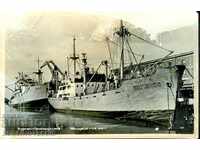 BURGAS CARD PORT - THE SHIP N. VAPTSAROV before 1962