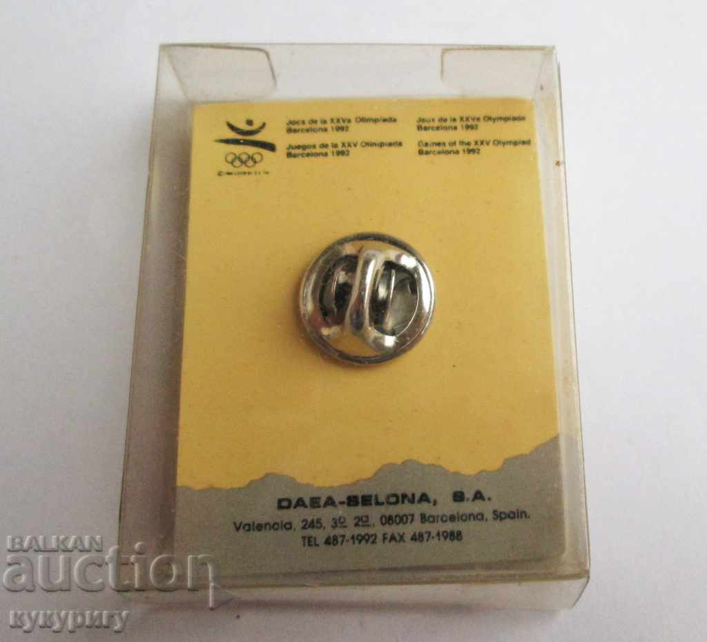 Auction Olympic badge official badge of the 1992 Barcelona Olympics Auction Olympic badge official badge of the 1992 Barcelona Olympics