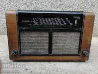 Old radio German Telefunken radio set, lamp