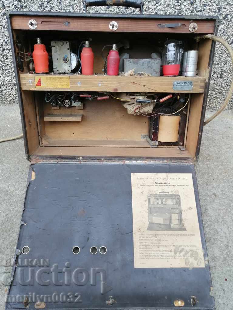 Auction Old radio German BRAUN radio set SUPER RARE Auction Old radio German BRAUN radio set SUPER RARE
