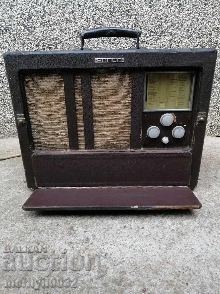 Παλιό ραδιόφωνο Γερμανικό ραδιοφωνικό σετ BRAUN SUPER RARE