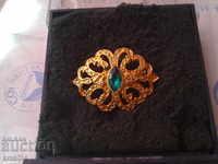 Gold-plated brooch