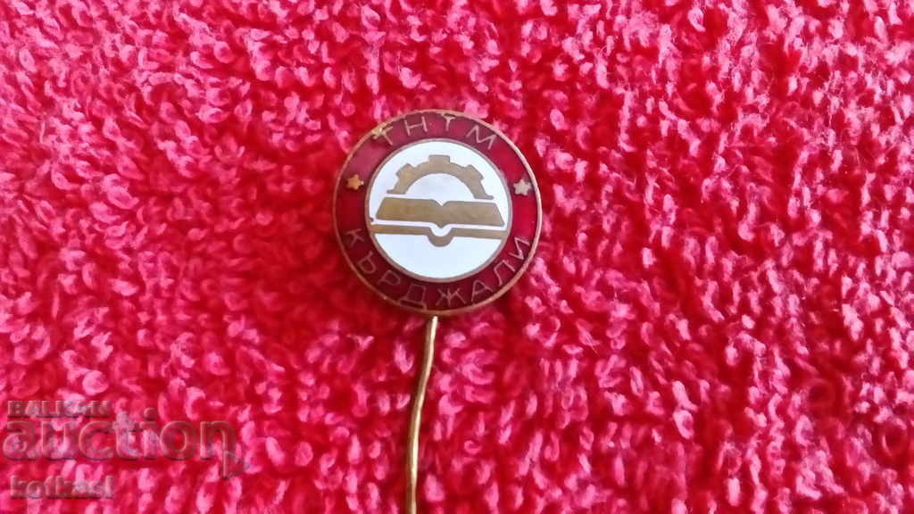 Auction Old social badge TNTM KARDJALI enamel bronze pin Auction Old social badge TNTM KARDJALI enamel bronze pin