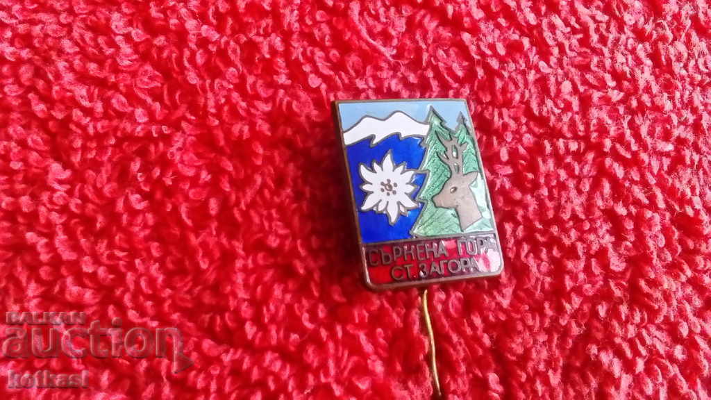 Auction Old social badge pin bronze enamel SERNENA GORA STARA ZAGORA Auction Old social badge pin bronze enamel SERNENA GORA STARA ZAGORA