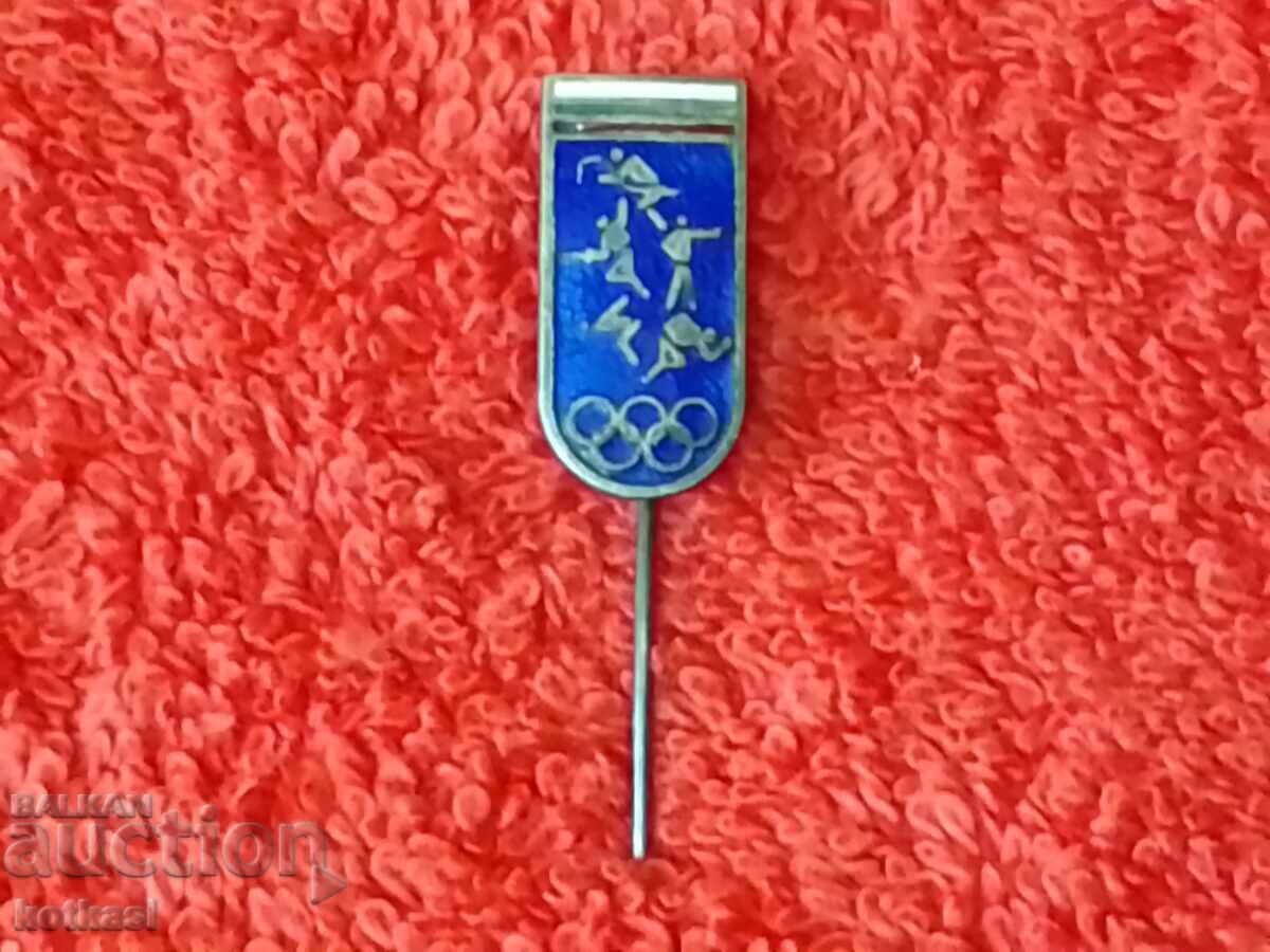 Old social sports badge Pentathlon pin enamel OLYMPICS - 5