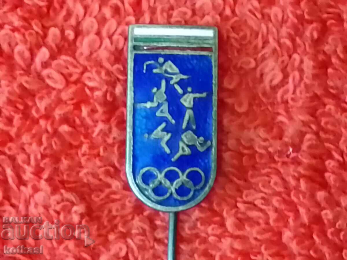 Old social sports badge Pentathlon pin enamel OLYMPICS - 6