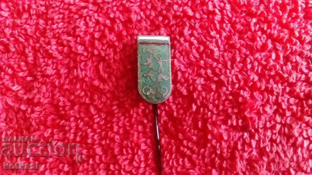Auction  Old social sports badge Pentathlon pin enamel OLYMPICS