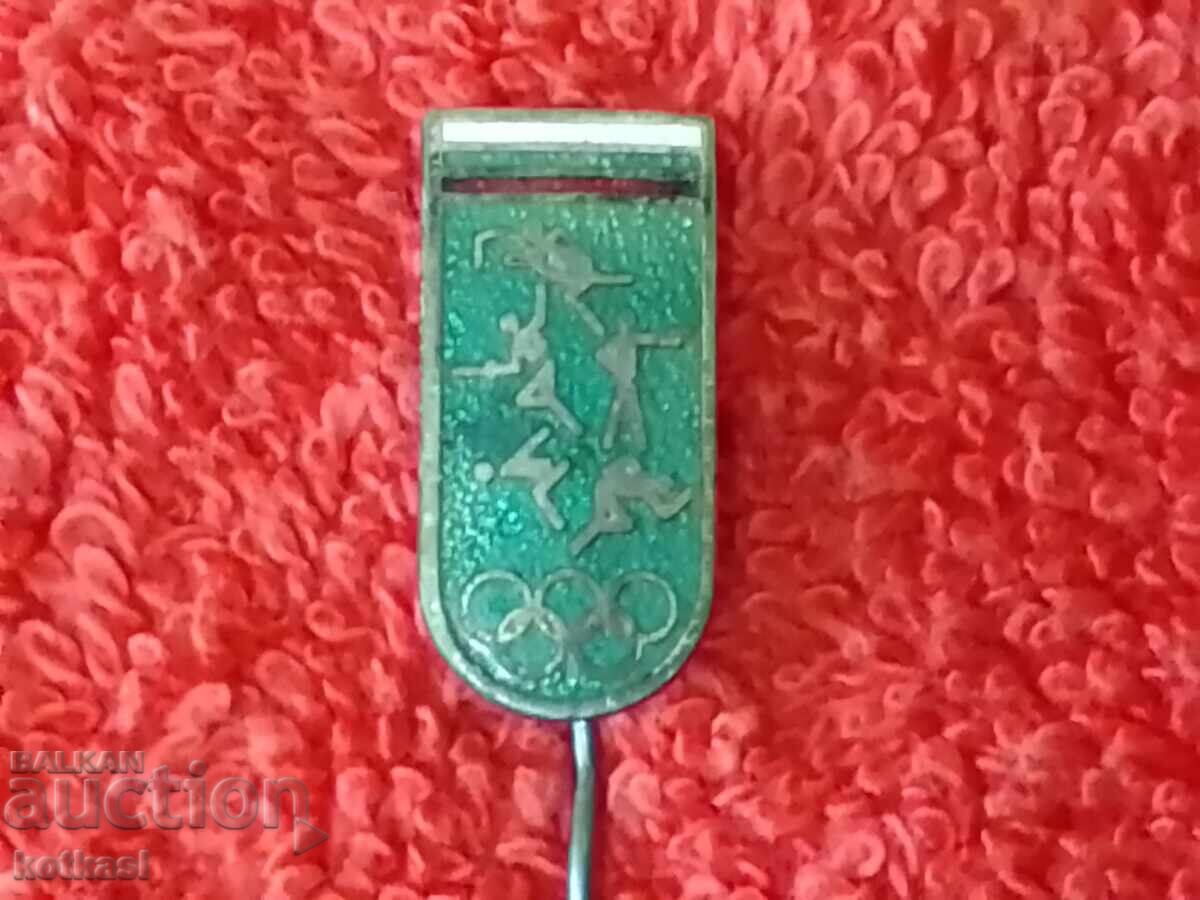 Old social sports badge Pentathlon pin enamel OLYMPICS - 6