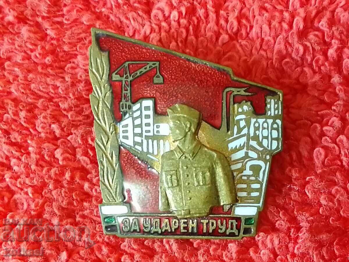 Auction Old social badge bronze enamel FOR STRIKE LABOR Auction Old social badge bronze enamel FOR STRIKE LABOR