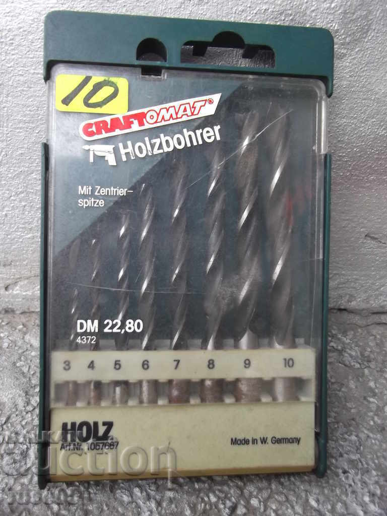 Свредла "HOLZ" комплект за дърво западногермански