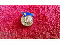 Old social badge bronze enamel GDR GERMANY