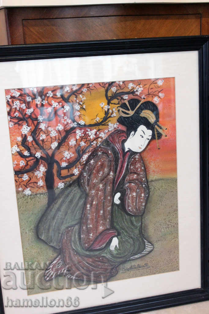 Painting, Geisha, Japanese woman, picture..