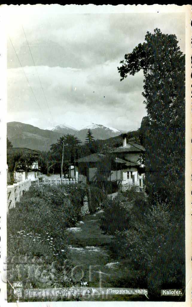 POSTED POSTCARD VIEW OF KALOFER with YUMRUK CHAL PEAK before 1941