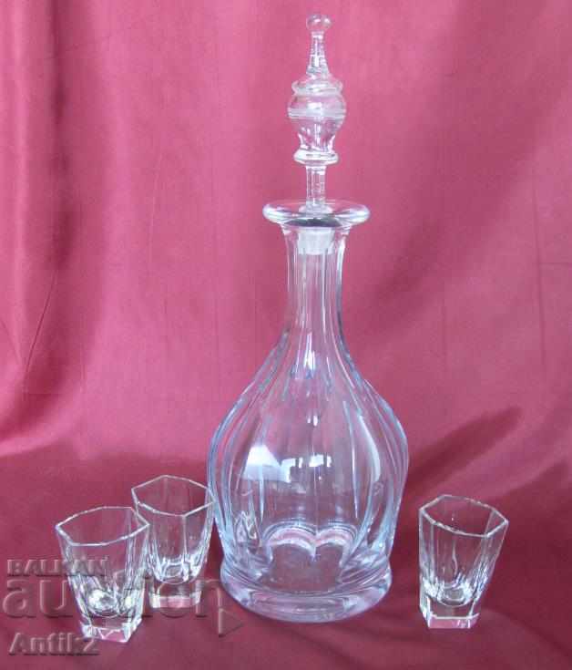 30s Art Deco Crystal Garaf with Cups with price 370.00 BGN | € 189.18 30s Art Deco Crystal Garaf with Cups with price 370.00 BGN | € 189.18