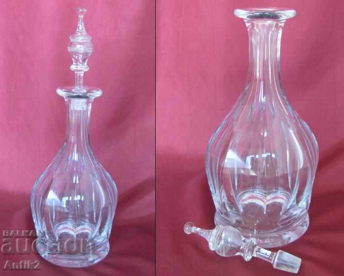 30s Art Deco Crystal Garaf with Cups - 5 30s Art Deco Crystal Garaf with Cups - 5