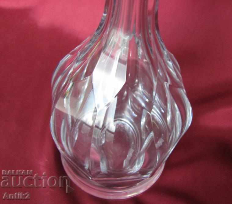 30s Art Deco Crystal Garaf with Cups - 6 30s Art Deco Crystal Garaf with Cups - 6