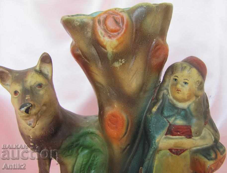 20 Ceramic Figure- The Red Hat and the Wolf with price 240.00 BGN | € 122.71