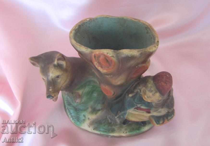 20 Ceramic Figure- The Red Hat and the Wolf - 6