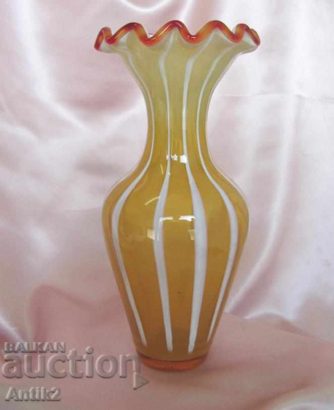 Vază de cristal Art Deco din anii 30
