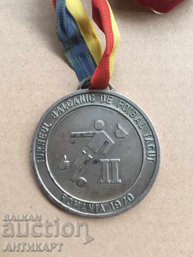 награден медал ФУТБОЛ БАЛКАНСКИ турнир Румъния BUSTENI 1970