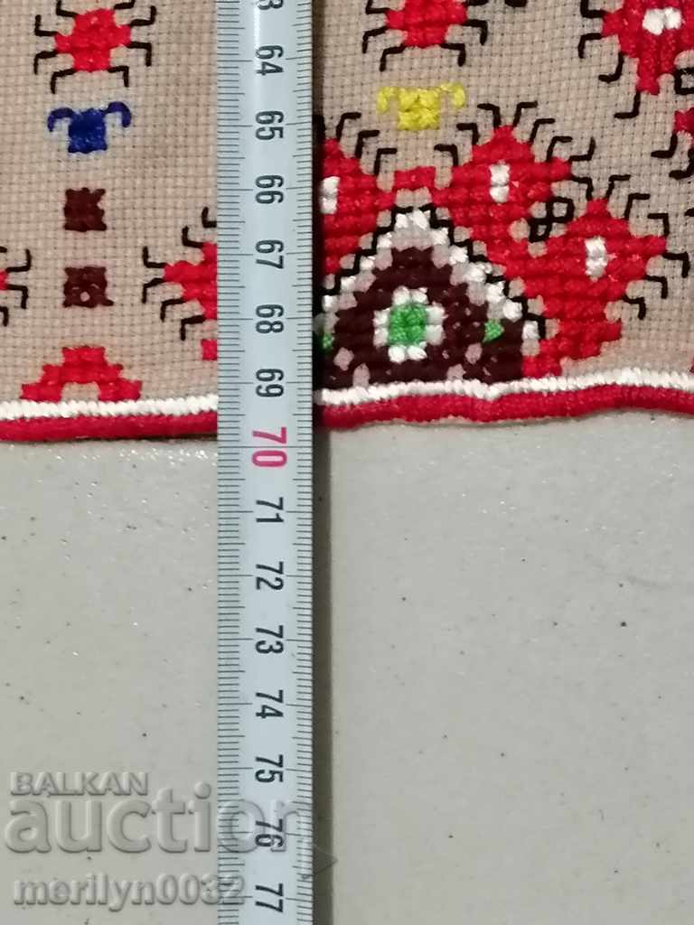 Old embroidered cardboard, tablecloth, millet, Bulgarian embroidery - 5 Old embroidered cardboard, tablecloth, millet, Bulgarian embroidery - 5