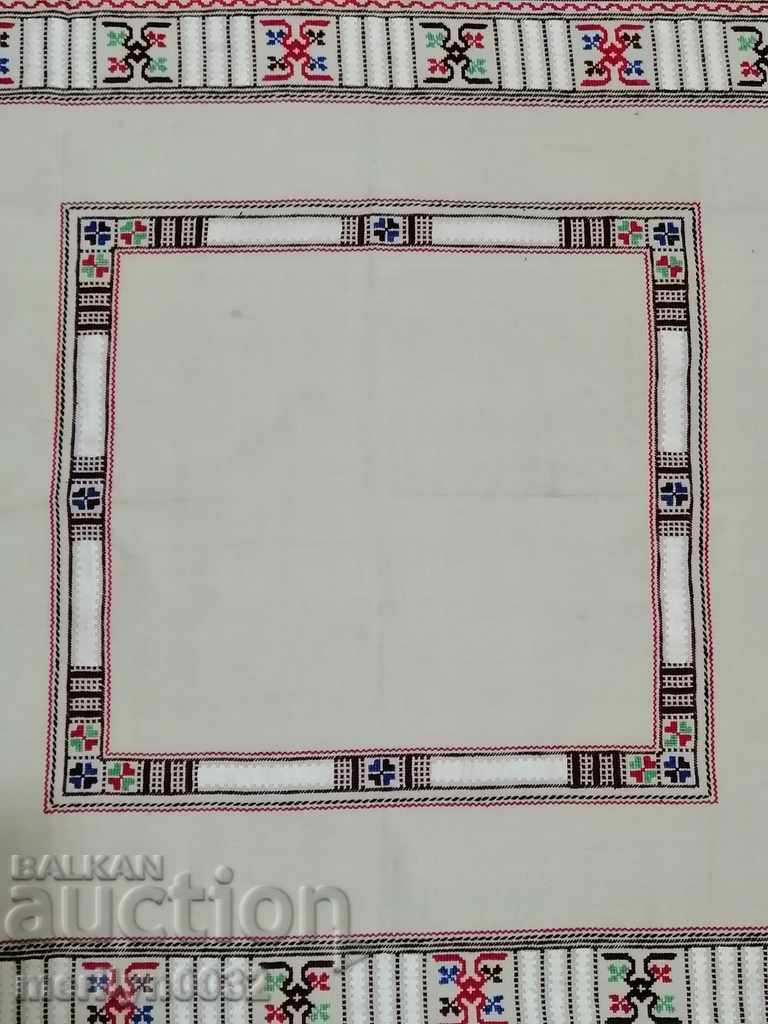 Old embroidered cardboard, tablecloth, millet, Bulgarian embroidery with price 48.00 BGN | € 24.54 Old embroidered cardboard, tablecloth, millet, Bulgarian embroidery with price 48.00 BGN | € 24.54