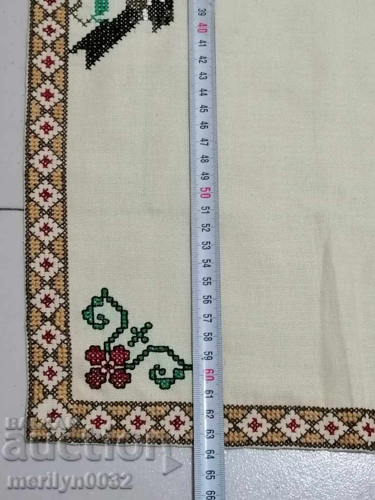 Auction Old embroidered cardboard, tablecloth, millet, Bulgarian embroidery Auction Old embroidered cardboard, tablecloth, millet, Bulgarian embroidery