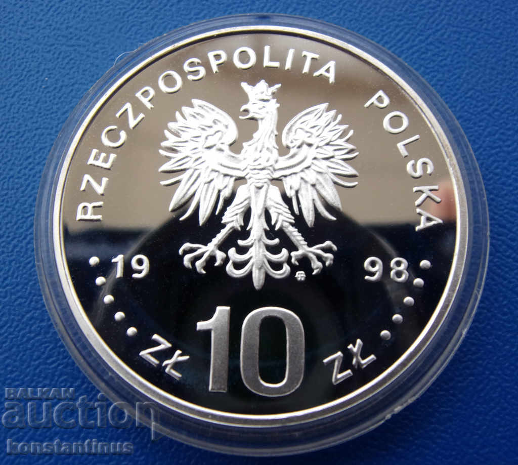Polonia 10 Zloty 1998 UNC PROOF Rare cu preț € 33.23 | 64.99 BGN