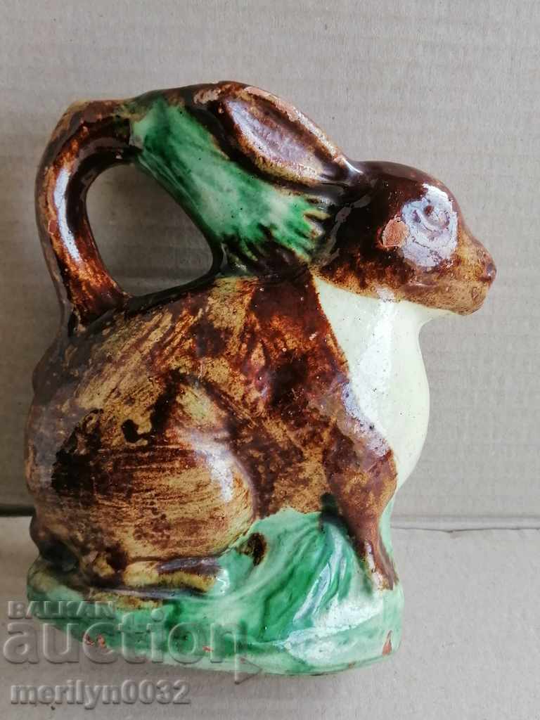 Глечосана троянска кана заек керамика, ваза, потир с цена 179.00 лв. | € 91.52 Глечосана троянска кана заек керамика, ваза, потир с цена 179.00 лв. | € 91.52