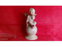 Figurină veche din porțelan Copil Aripi de Înger