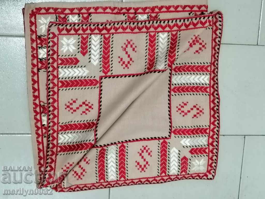 Old embroidered cardboard, tablecloth, millet, Bulgarian embroidery with price 48.00 BGN | € 24.54 Old embroidered cardboard, tablecloth, millet, Bulgarian embroidery with price 48.00 BGN | € 24.54