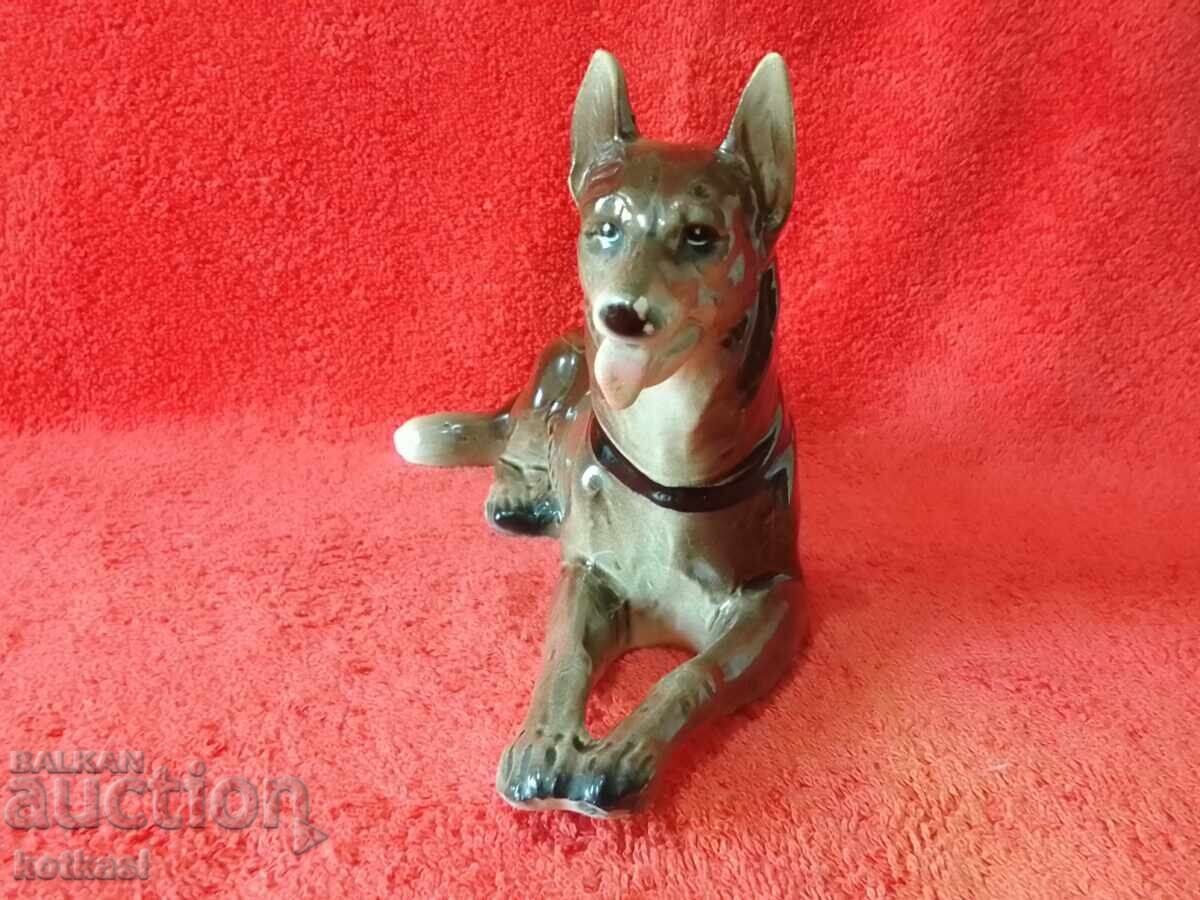Auction Old porcelain dog figure marked Germany Auction Old porcelain dog figure marked Germany