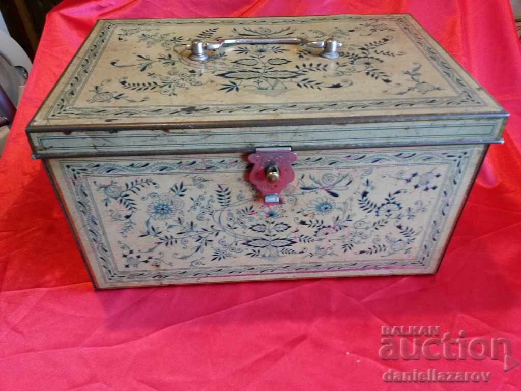 Large Old Tin Box Type Chest