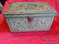 Large Old Sheet Metal Chest Box