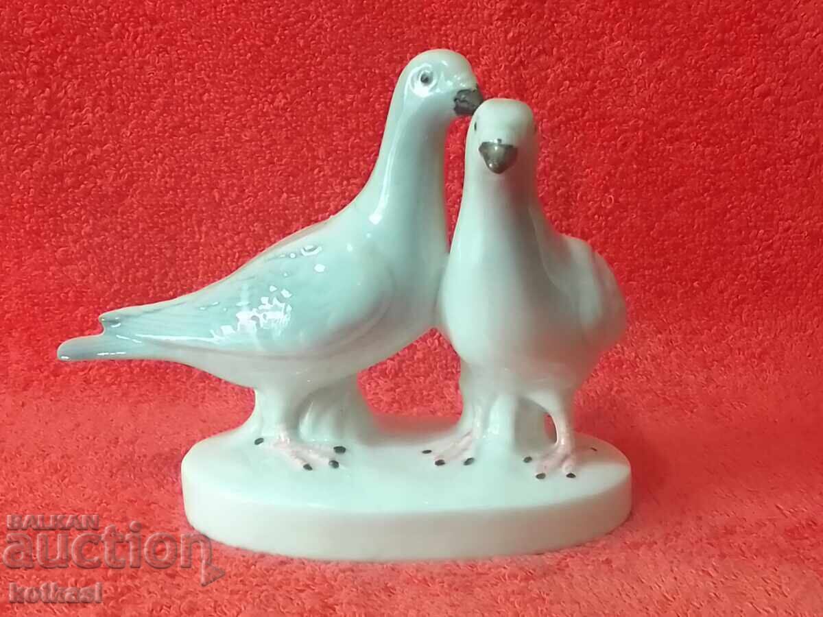 Old porcelain figure Couple Two Doves Germany marked Old porcelain figure Couple Two Doves Germany marked