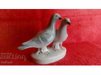 Veche figurină din porțelan Cuplu doi porumbei marcat Germania