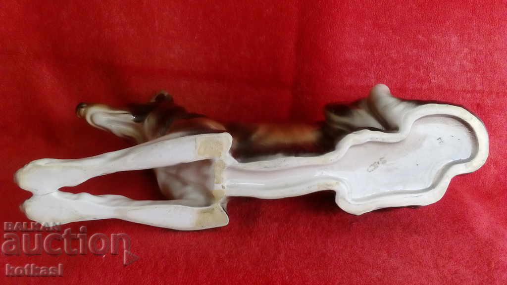 Old large porcelain figure Germany marked Dog - 5 Old large porcelain figure Germany marked Dog - 5