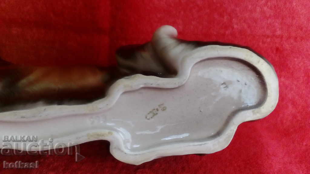 Old large porcelain figure Germany marked Dog - 6 Old large porcelain figure Germany marked Dog - 6