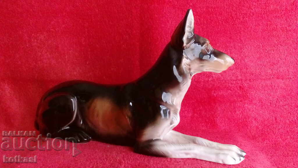 Old large porcelain figure Germany marked Dog Old large porcelain figure Germany marked Dog