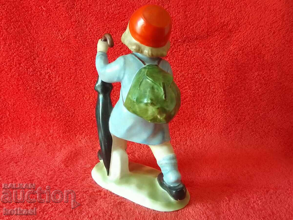 Delivery of Old porcelain figure Germany marked Umbrella Boy Delivery of Old porcelain figure Germany marked Umbrella Boy