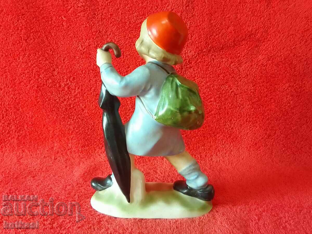 Old porcelain figure Germany marked Umbrella Boy - 5 Old porcelain figure Germany marked Umbrella Boy - 5